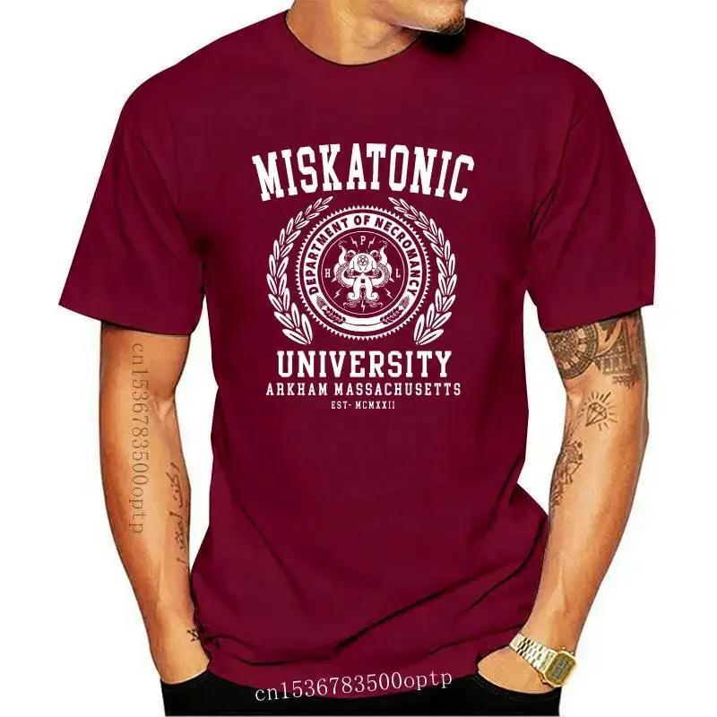 

New Cthulu And Lovecraft Miskatonic University Tee Shirt Men Call Of Cthulhu Necronomicon Funny Tees Crewneck Cotton Tops T Shir#Color(4) XXXXXL чёрный