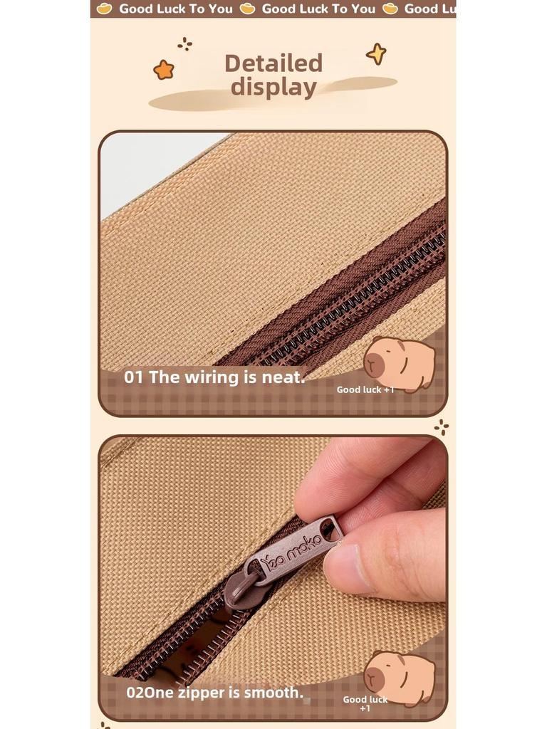 Tornister Kapibara: Płócienna torebka dla uczniów szkół podstawowych i gimnazjalnych