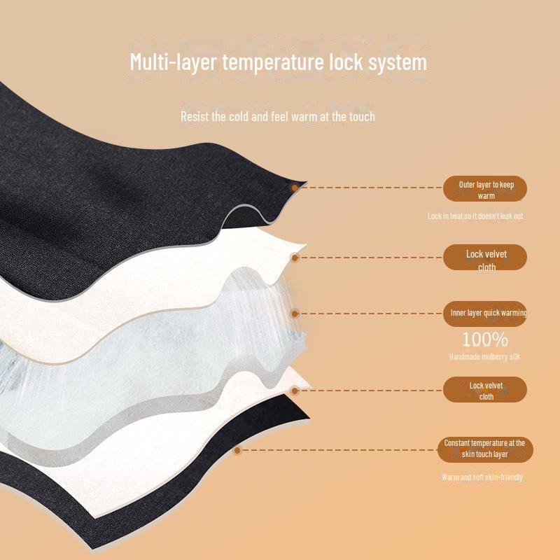 Pantalon chaud taille haute pour femme en soie de mûrier 100% et pantalon d'automne en modal pour homme
