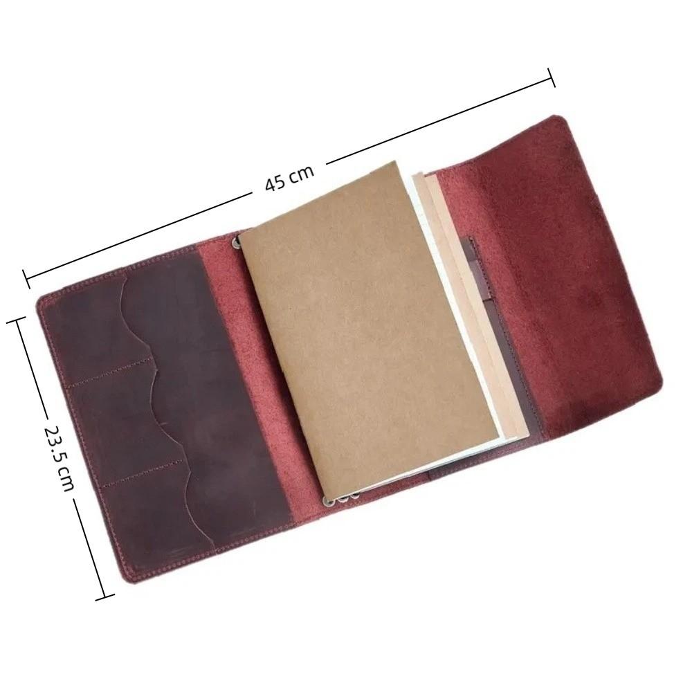 Compact Notebook Organizer Loose Leaf Book Protective Cover Vintage Notebook Cover  For Hobby