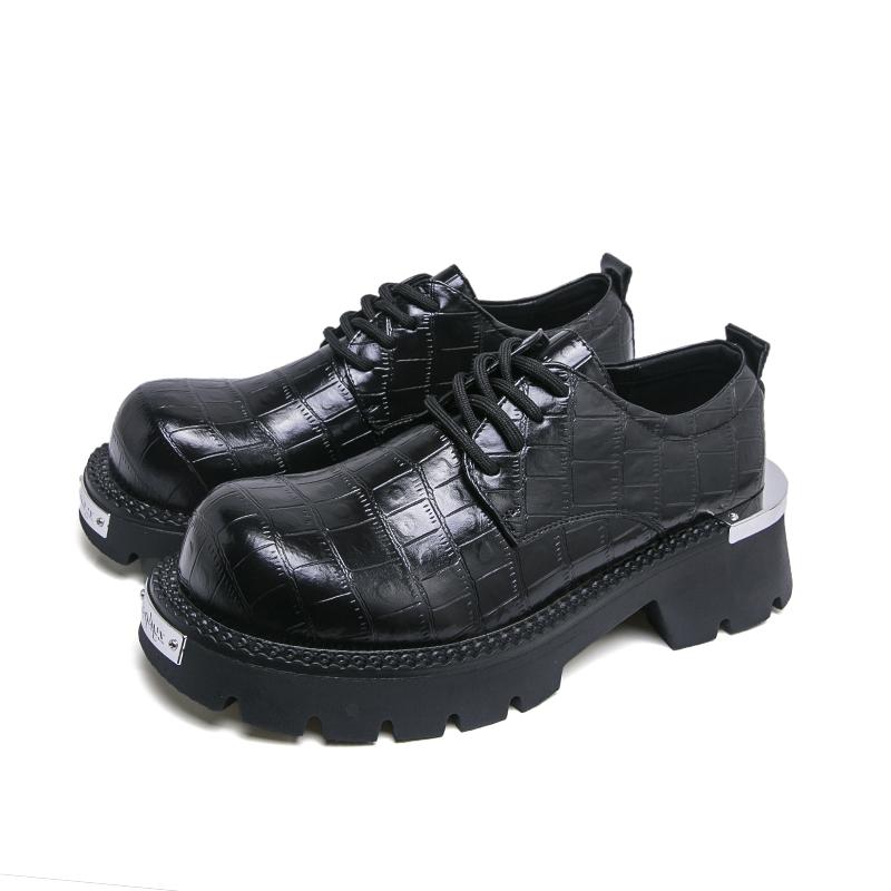 Fashion Height Increasing Men's Leather Shoes Classic Casual Style Business or Office Plus Size Hot Selling Derby Suit Shoes Brown