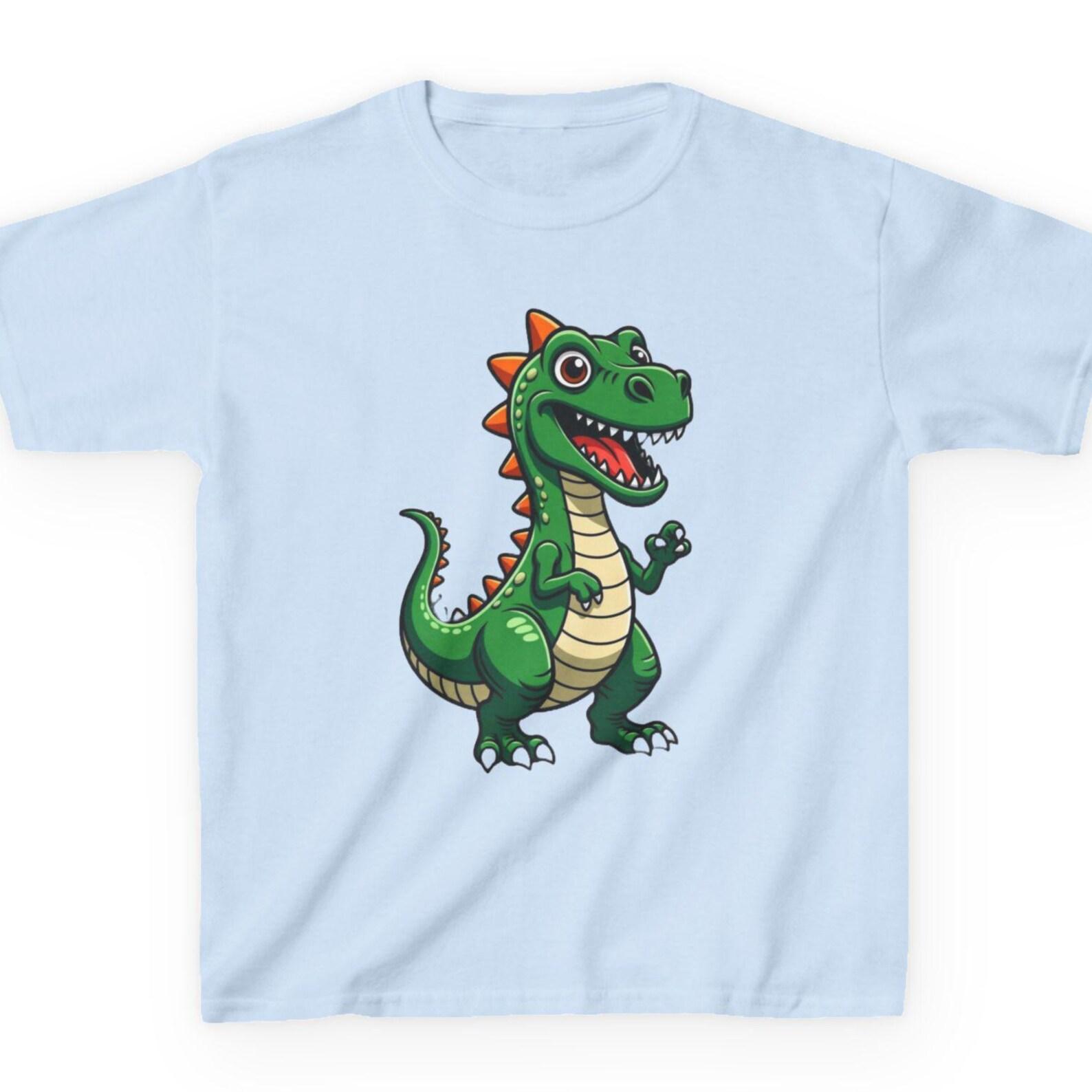 T-Rex Kids T-Shirt | Dinosaur Birthday Shirt for Boys & Girls | Roaring T-Rex Dino Party Tee | Personalized Raptor Gift 110