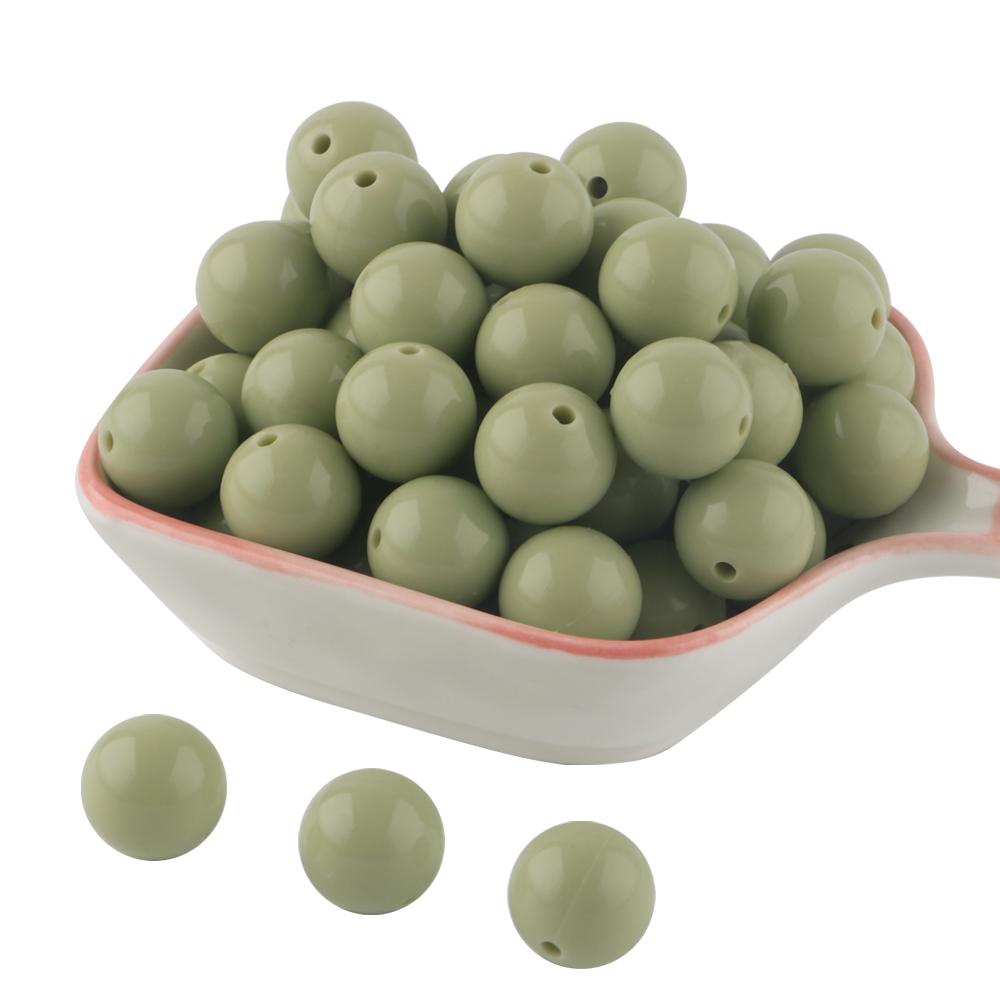 Kovict 24pcs/Lot  Silicone Bright Silicone Beads 15mm DIY Pacifier Chain Jewelry Bracelets Necklace Accessories