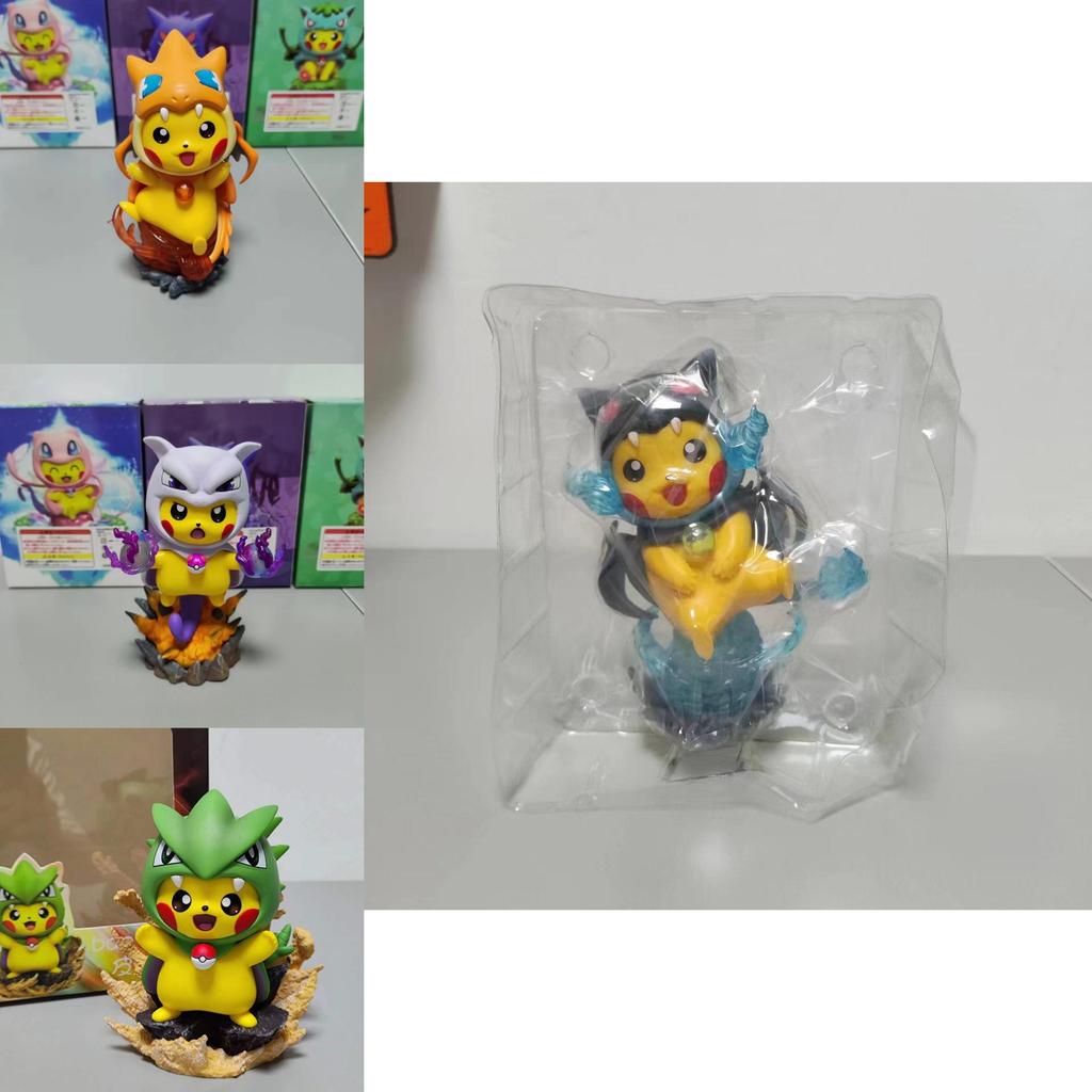 13cm Pvc Pokmon Figurine Collection Featuring Pikachu Gengar Charizard Squirtle Bulbasaur