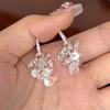 Summer Dew Zircon Grape Bead Dangle Earrings: French-Inspired, Fashionable Niche Accessories for Women