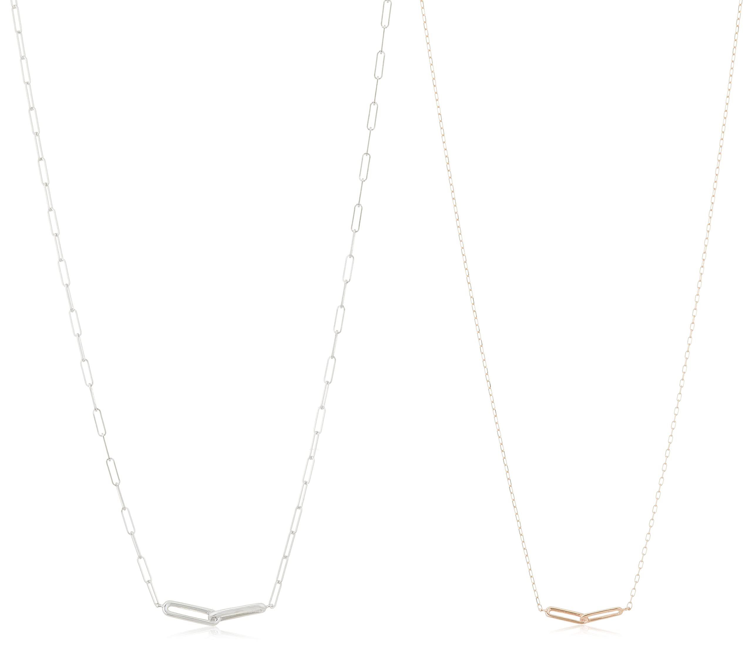 

Vendome Pair Necklace K10 Pink Gold Silver 925 Pair Chain Motif GJAD0032 VA [Official] [VA Aoyama]