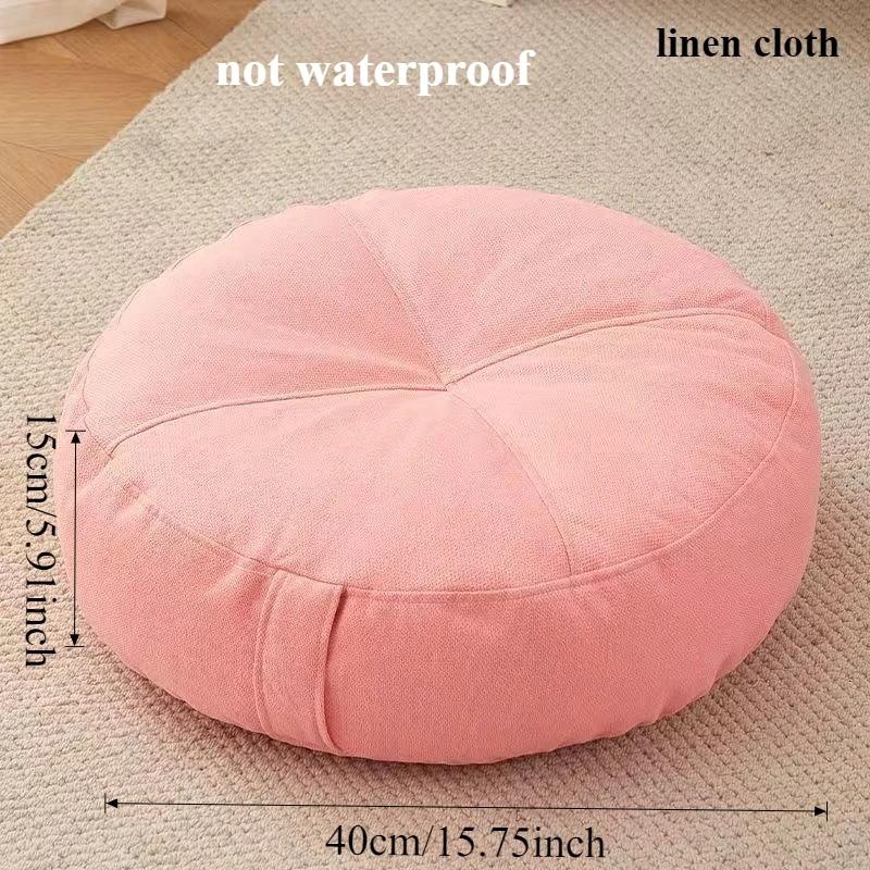Waterproof Floor Seat Cushion Solid Color Suitable for Meditation Yoga Round Seat Pads Mat with Fillings Thicken Pads Cuscineria