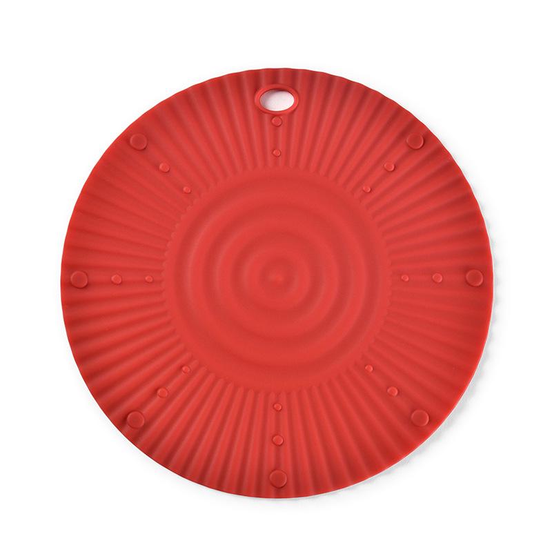 Silicone Heat-Resistant Pot Mat - Round Anti-scald Placemat Coaster for Kitchen