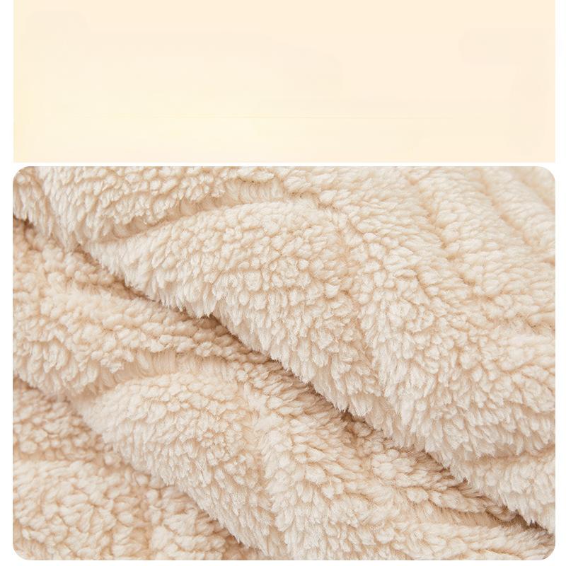 Plush Sofa Cushion Winter Warm Thick Lambskin Blanket Cushion Non-Slip Sofa Cover Winter Backrest Towel