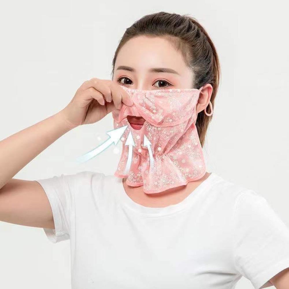 

Anti-UV Lace Sunscreen Mask Breathable Cycling Scarf Hot Sale Scarves Mask Sexy 06