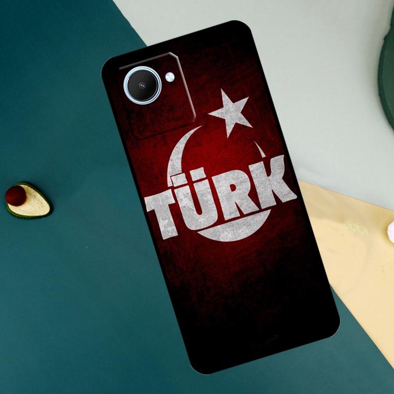Republic of Turkey Realistic Flag For Realme C67 C53 C55 C75 C71 C61 C33 C63 C51 C65 11 12 13 14 15 Pro Plus GT6 GT7 Pro Case