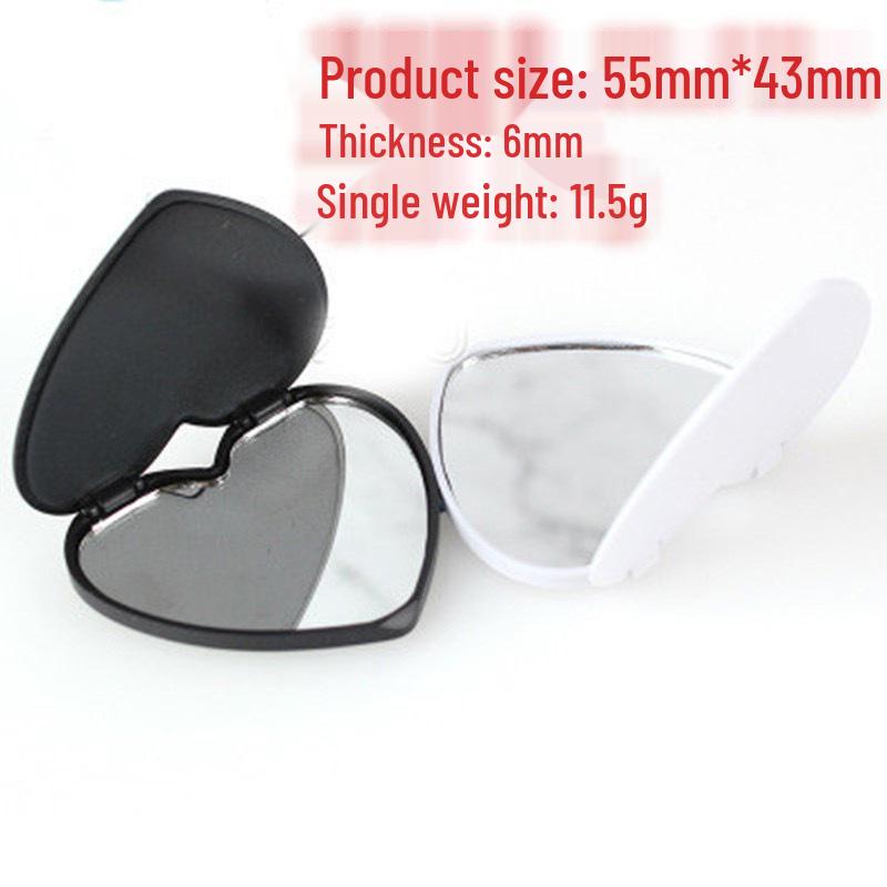Heart-Shaped Mirror Groove Phone Holder for Sticker Printing Heart-shaped Concave Mirror чёрный