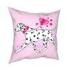 Dalmatian And Hearts Square Pillow Case Polyester Decorative Pillow Dog Animal Lover Casual Cushion Covers