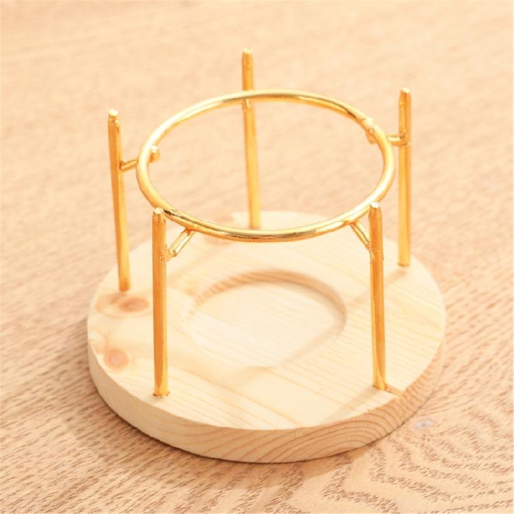 Ceramics Essential Oil Warmer Tealight Candle Holder Aromatherapist Wax Melt Burners Diffuser Wood Stand for Relaxation