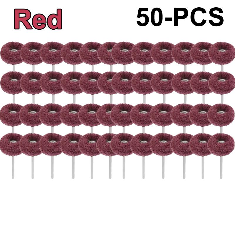 50Pcs Dental Handheld Fiber Wheel Grinding and Polishing for Denture Technician Grinding Machines Dental Laboratory Consumables