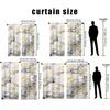2Pcs, Multicolor, Large Cream Peony Floral Print Curta, For Bedroom And Living Room, Rod Pocket Style