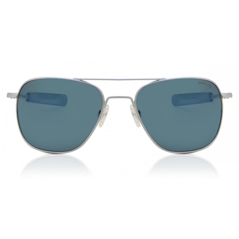 

Randolph Engineering Pilot Polarized Af238 Unisex Sunglasses Matte Chrome Grey/55