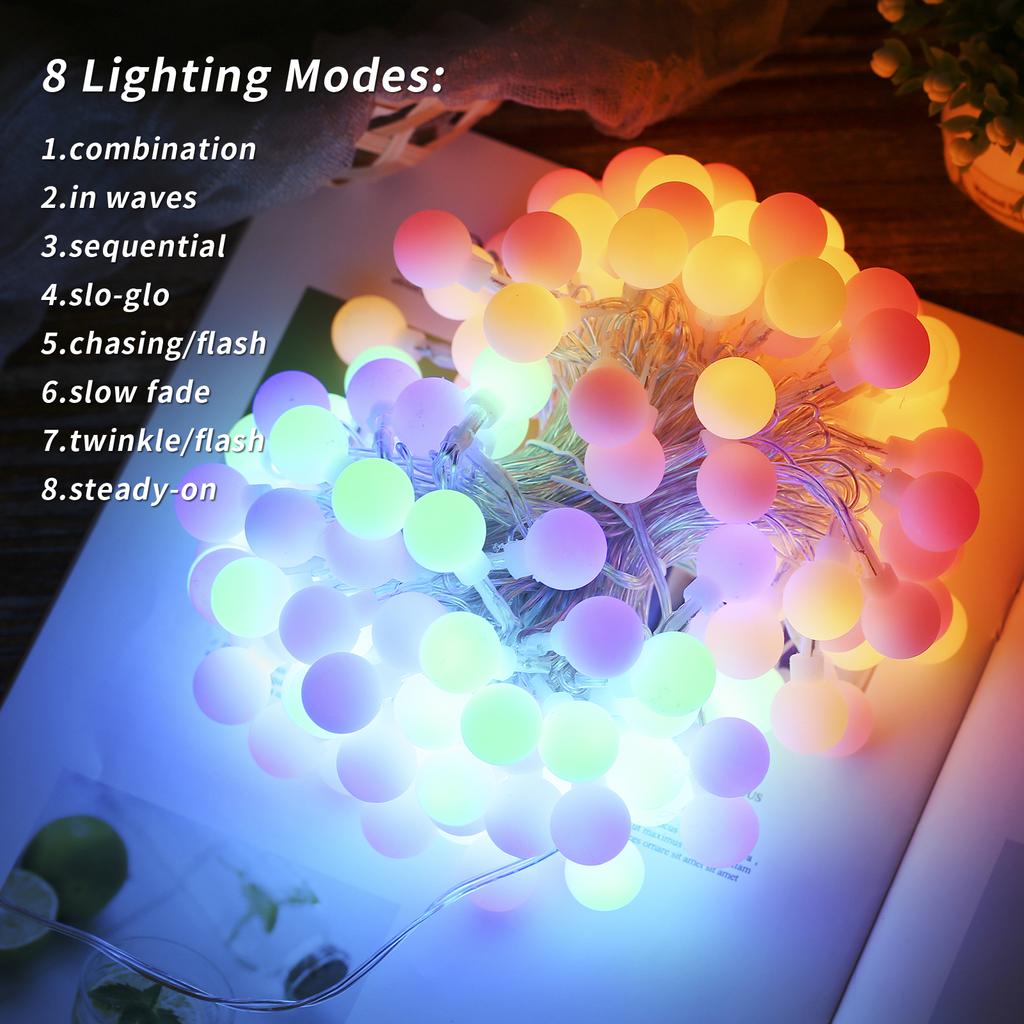 Tomshine Plug-in Globe String Lights 18m/59.06ft 150 LEDs Ball Fairy Light with Remote Control