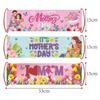 3pcs/set Mother's Day Happy Banner Handheld Banner Flower Photo Props Party Supplies