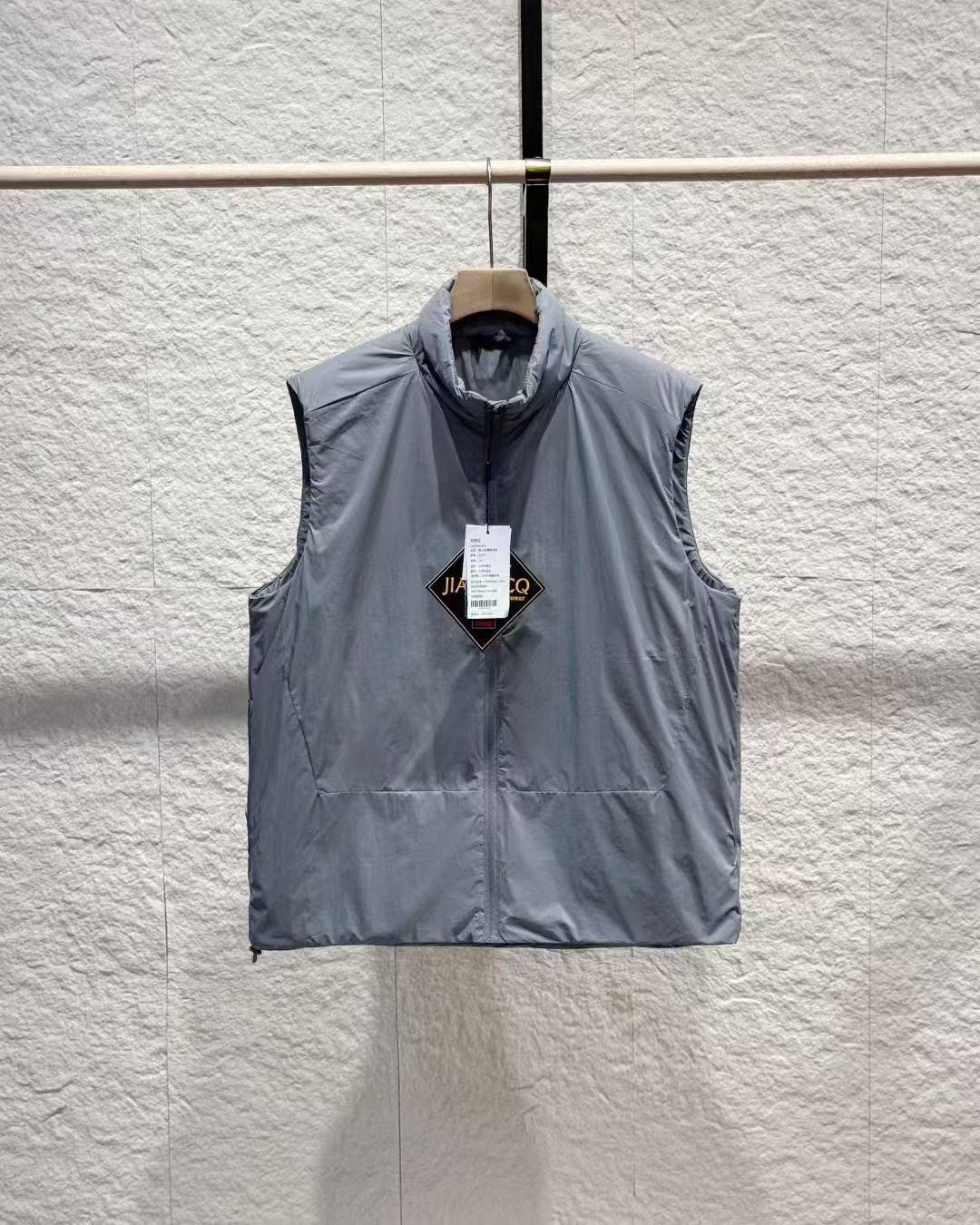 

Мужской легкий трехзащитный хлопковый жилет с воротником-стойкой, издание Птица - Повседневный, универсальный и модный дизайн L серый