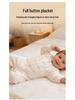 Thickened Double-Breasted Baby Romper: Warm Padded Cotton Suit for Autumn & Winter Crawling, Boneless Design.