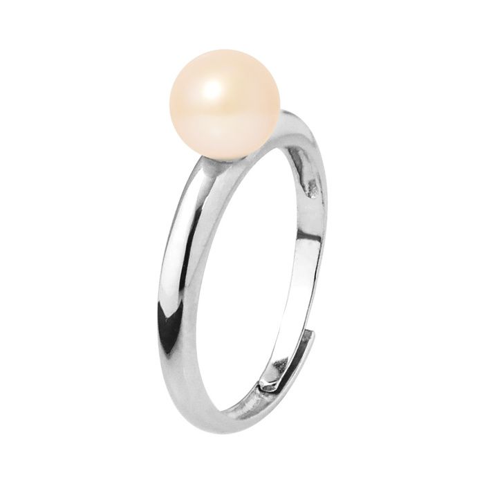 Bangle - Pearls & Colors - Genuine Cultured Pearl 6-7 Mm - 925 Sterling Silver - Woman - Adjustable