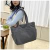 Corduroy Retro Fashion Tote - Multi-Pocket, Large Capacity Handbag.