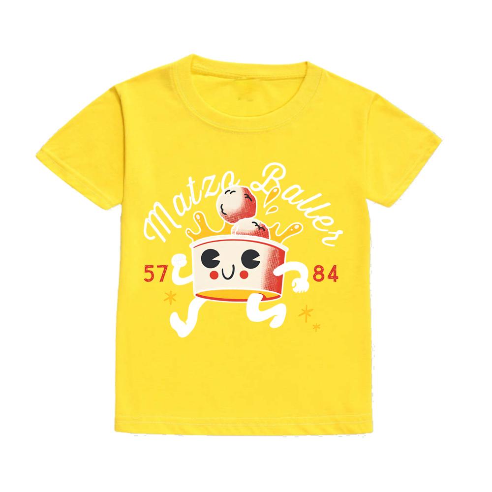 Matzo Baller Retro Rosh Hashanah Shirt Kids Short Sleeve Casual Tshirt Shana Tova Shirt Clothing