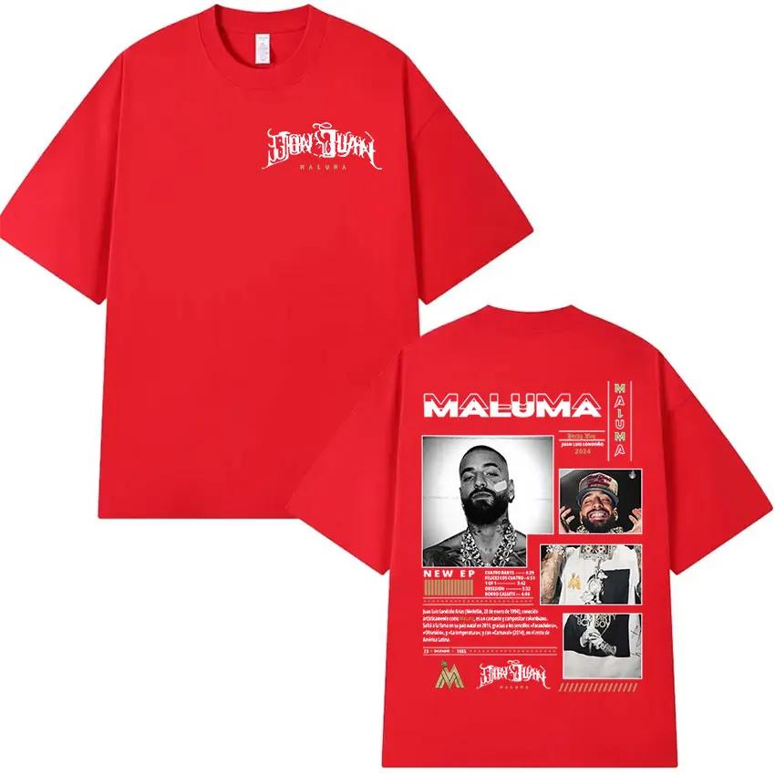 2025 Summer Rapper MALUMA Album Graphic T Shirt Mens Hip Hop Retro Style Short Sleeve Fashion 100 Pure Cotton Printed Tshirt