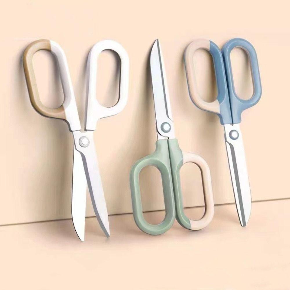 Stainless Steel Household Scissors Large Loop Handle Paper Scissors School Supplies
