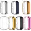 FitTurn Screen Protector Case for Amazfit Bip 3/Bip 3 Pro Watch TPU Slim Case Cover [Plating Metal Color Frame] [3D Full Coverage] Shell Protective