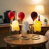 Cute Ghost Figurine with Balloon, Warm LED Ghost Night Light, Halloween Decoration for Bedroom Desk Table Centerpiece Cozy Ornament Gift