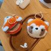 Raccoon Plush Coin Purse Cow Plush Wallet Pendant Headphone Bag Plush Earphone Bag  Change Storage