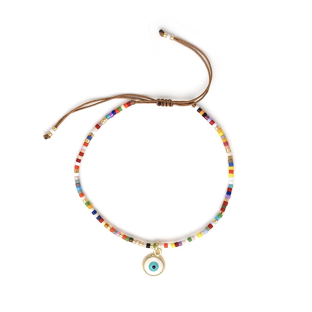 An evil eye bracelet, women's jewelry gift, handmade bracelet, bracelet beads, Bohemian beach stackable bracelet