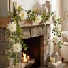 Romantic Eucalyptus Leaf Money Leaf Vine Plastic Lifelike Chrysanthemum Vine Realistic Handmade Fake Hanging Plants Hotel Decor