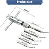 New T-Handle Machinist Tool Ratchet Tap Holder Wrench Adjustable Wrench M3-M8 Machine Screw Silver