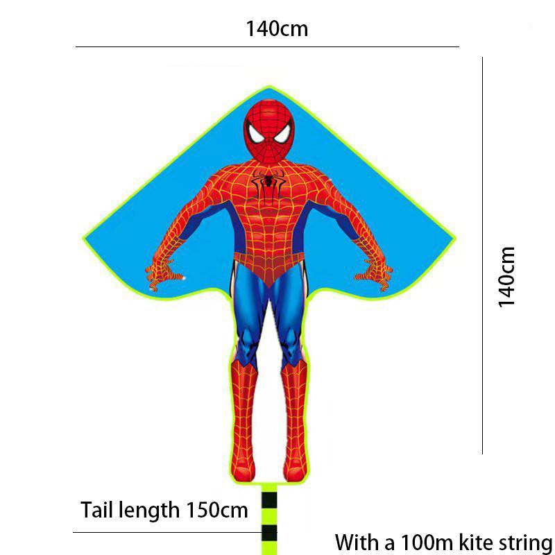 Triangular Cartoon Kite With Curved Edge For Children In Parks And Markets