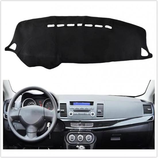 Подходит для Mitsubishi Lancer 2008-2017 LHD, Накладка на приборную панель автомобиля, Черная нескользящая накладка на приборную панель автомобиля, Ковер на переднюю панель Lhd-black Edge