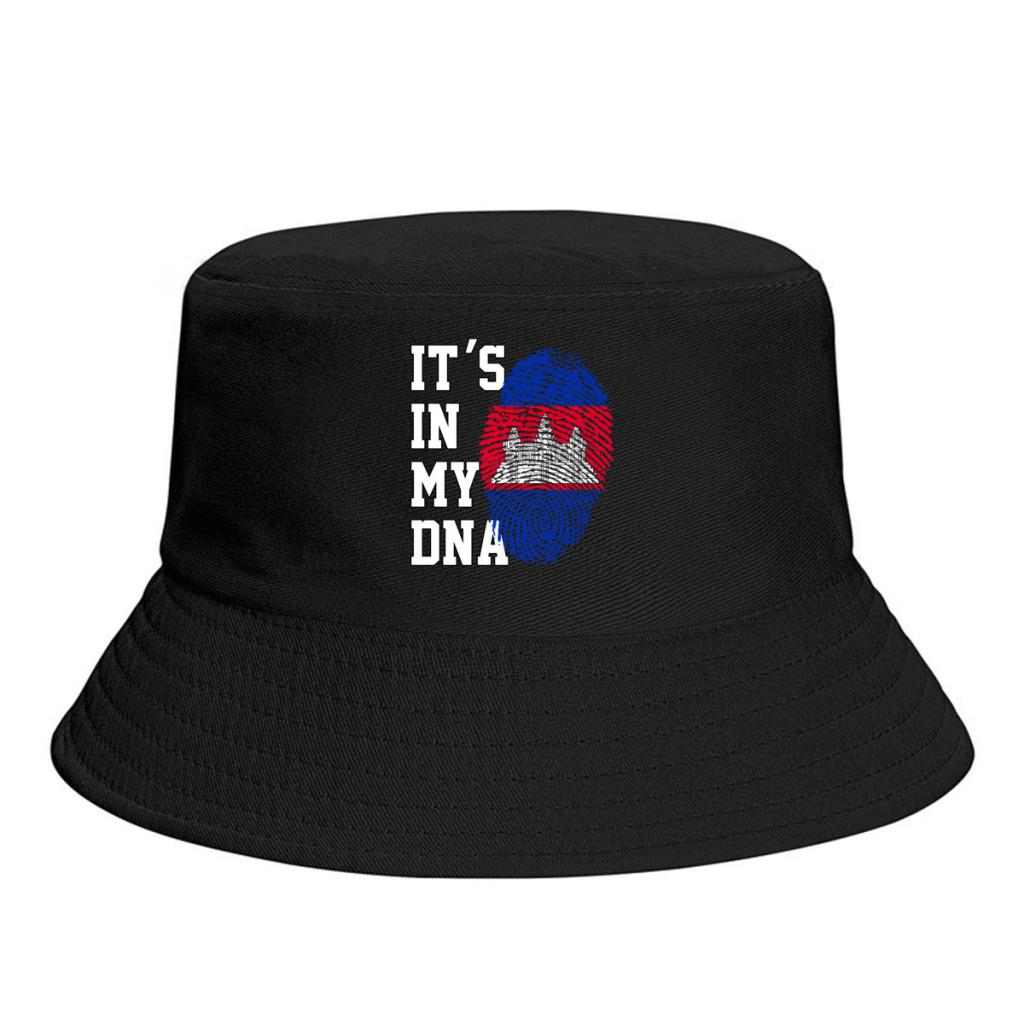 Bucket Hats Cambodia EST Phnom Penh Emblem Flag Sun Shade Cool Outdoor Summer FisherUnisex Caps Fishing Hat