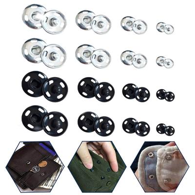 180 DB Rávarrható patent gomb, Fém patent patentzár patent patentzár táskához ruházathoz barkácsoláshoz, 8mm/10mm/12mm/15mm