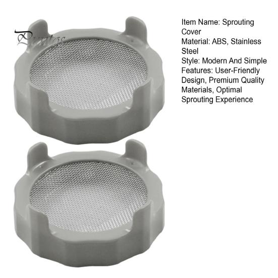 2Pcs Stainless Steel Sprouting Lids for Mason Jars Wide Mouth Mason Jar Screen Lids for Sprouting Kit Germination Cover Sprout Maker BPA-Free