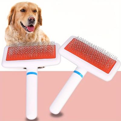 Dog Comb White Handle Pet Classic Air Bag Comb Pet Cleaning Grooming Small White Brush Dog Massage Brush Untangling Cat Comb