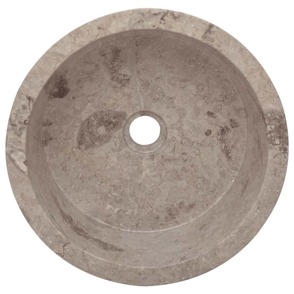 Grey Wash Basin Ø40x15 Cm Marble