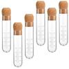 6 Pcs Glass Tea Infuser with Cork Lid, Reusable Clear Tea Strainer for Cups and Mugs, Glass Diffuser