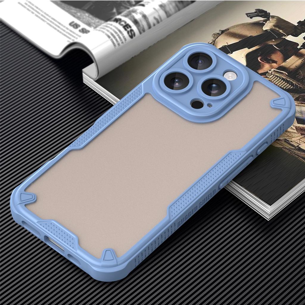 Seria Armor Etui na iPhone 16 Pro PC+TPU Półprzezroczyste Matowe Wykończenie Ochronne Etui na Telefon