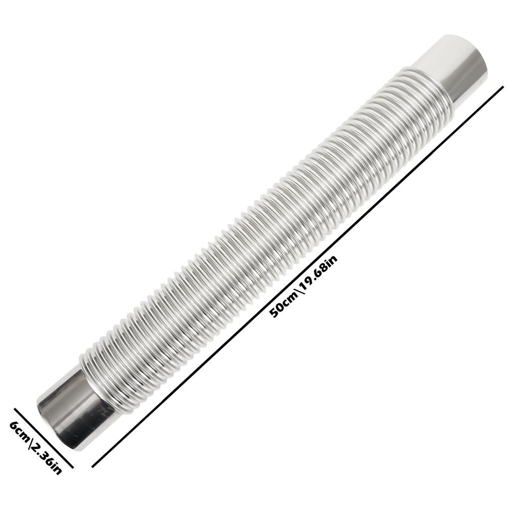 19.7*2.4in Wood Stove Pipe High Temperature Resistant Stainless Steel