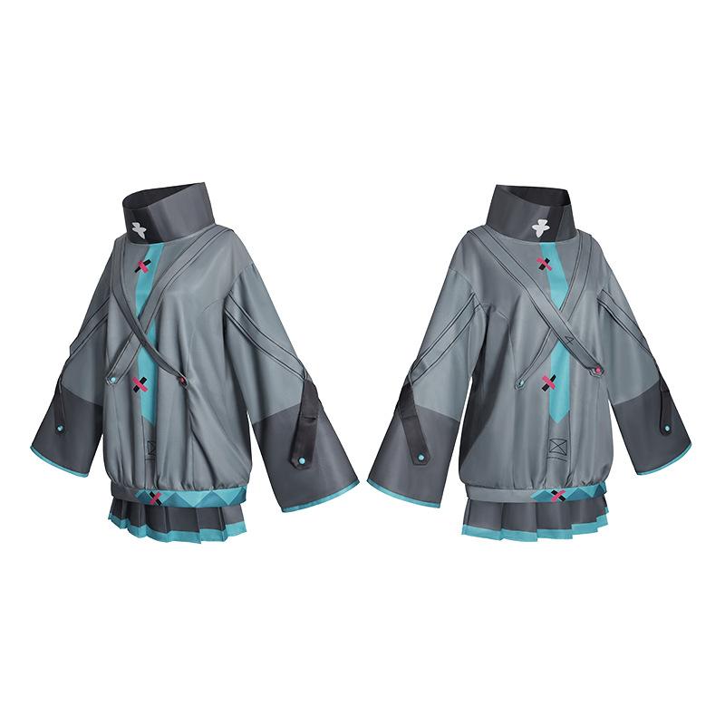 Miku Project Sekai Theater Edition Cosplay Kostüm Perücke Miku Lolita Hoodie Rock Set Damen Mädchen Alltagskleidung Halloween Kostüm