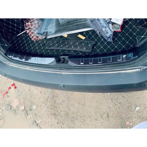 RUIQ Nissan New KICKS P15 Exclusive Interior Stainless Luggage Kicking Plate Scuff Plate Back Rear Inner Scuff Cover Guard Board Protection Garnish Ni