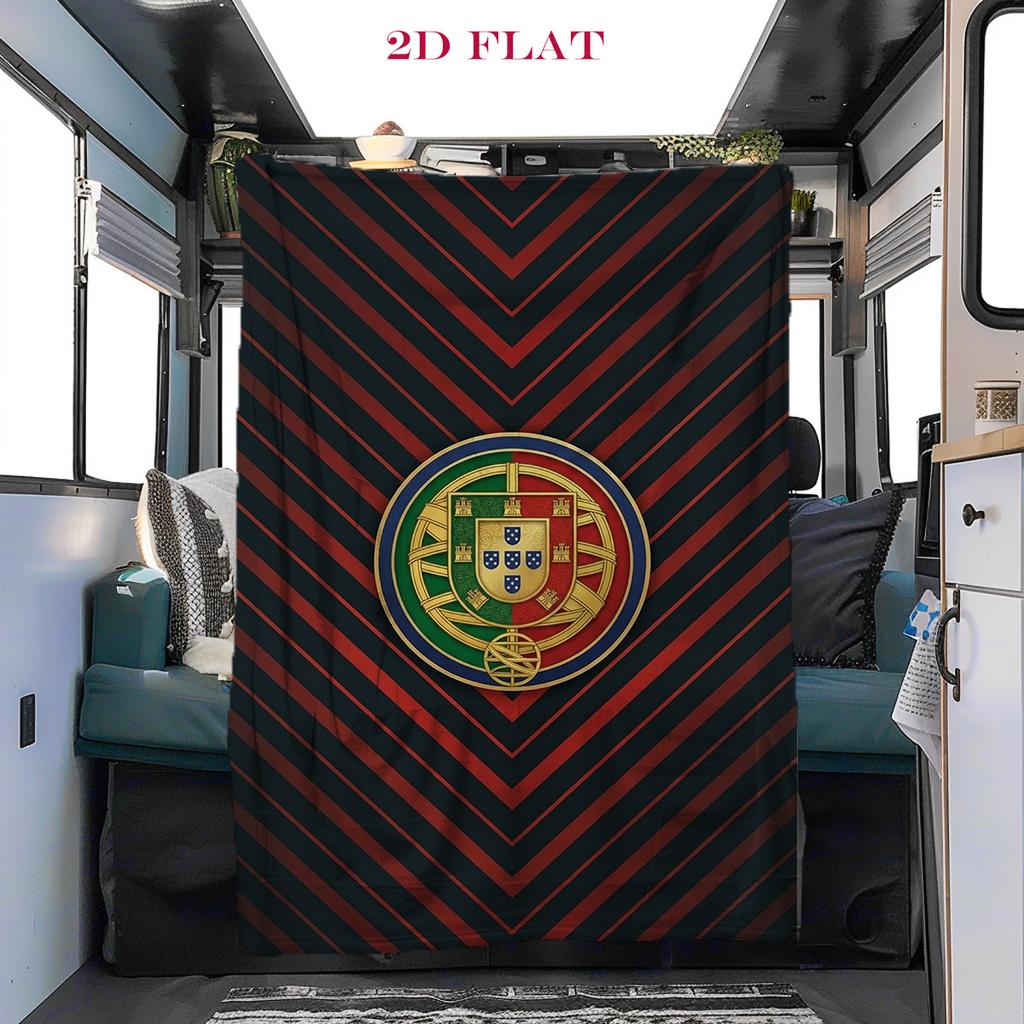 Royal Heraldry Ornate Design Blanket Camping Trip Soft and Comfortable Outdoor Plush Blanket Bedroom Air Conditioning Blanket