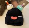 Style Hat Versatile Cute And Funny Big Mouth Womens Warm Hatscaps Knitted